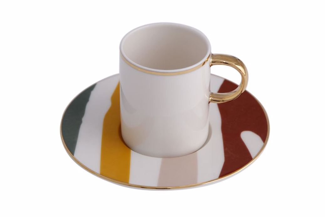 Porland Abstract Coffee Set for 2 People 85cc