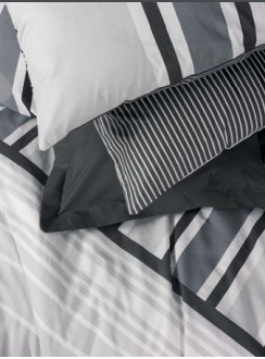 Cotton Box Single Ranfoce Duvet Cover Set Nobby Anthracite