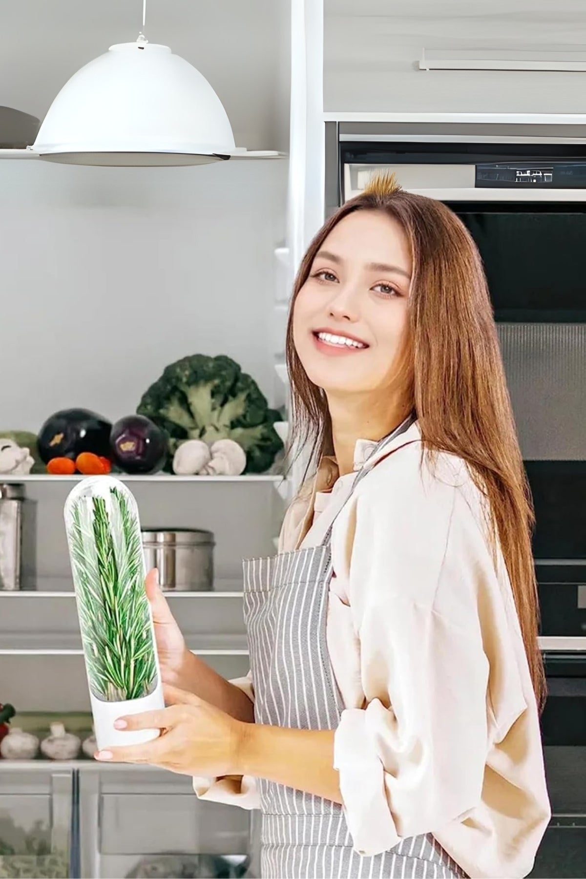 Yeşillik Saklama Kabı - Uzun Süre Taze Tutma, Herb Keeper Sebze Saklama Kabı