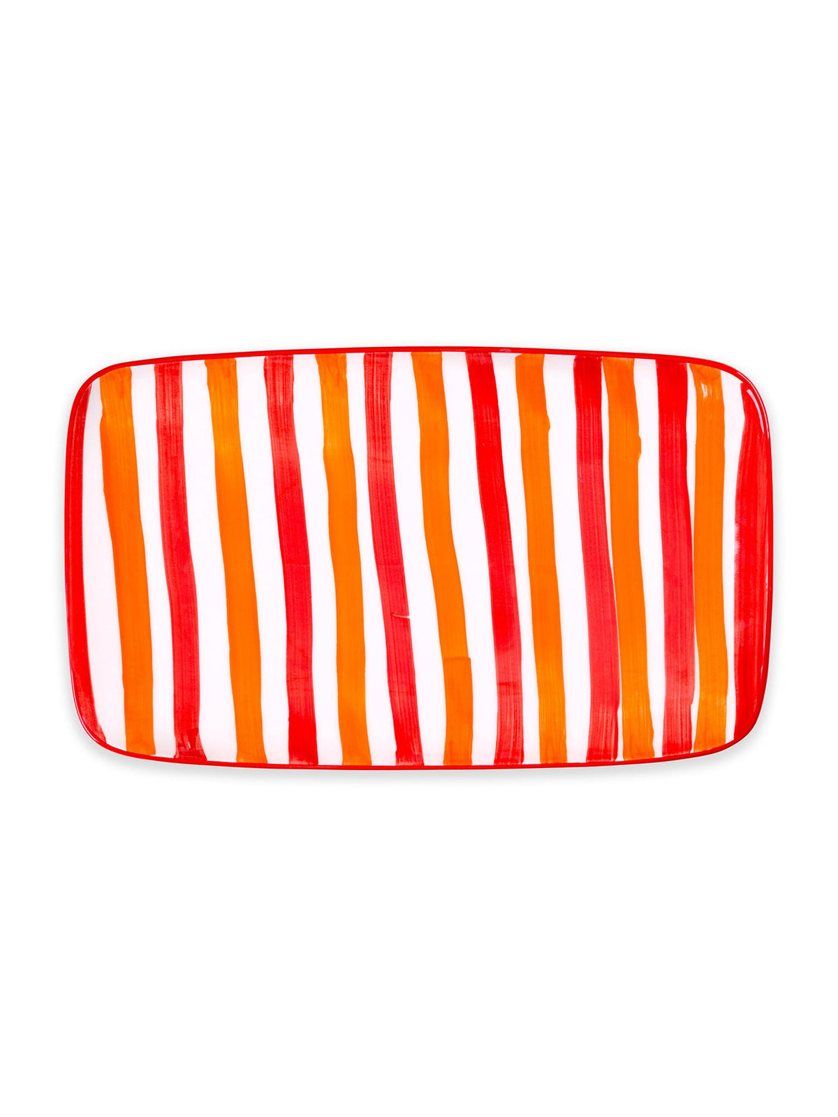 The Mia Joy Dikdörtgen Servis Tabağı Kırmızı 31x20 cm