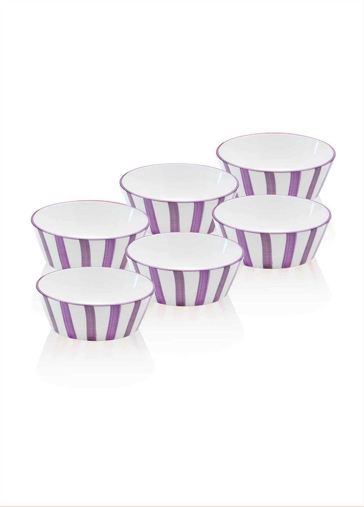 The Mia Joy Çorba Kasesi 6'lı Set Mor 14 cm