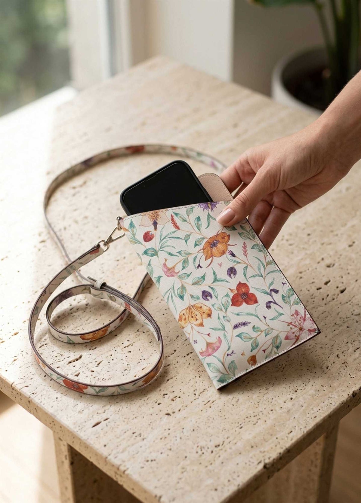 The Mia Telefon Çantası Flower 21 cm