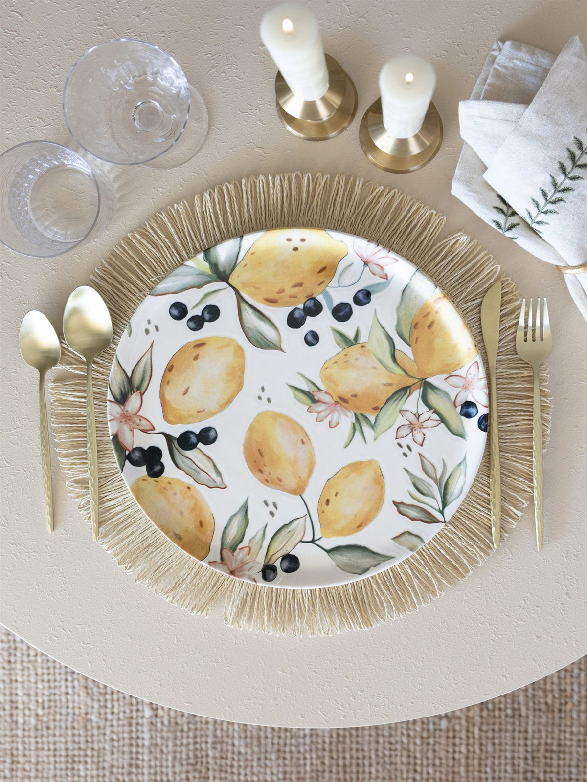 The Mia Limoncello Servis Tabağı 6'lı Set 26 cm