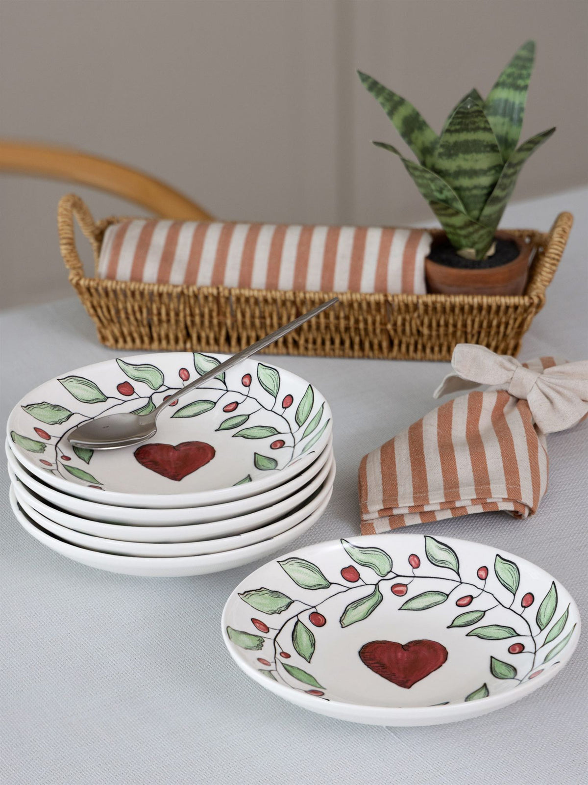 The Mia Luv Yemek Tabağı 6'lı Set 20 cm