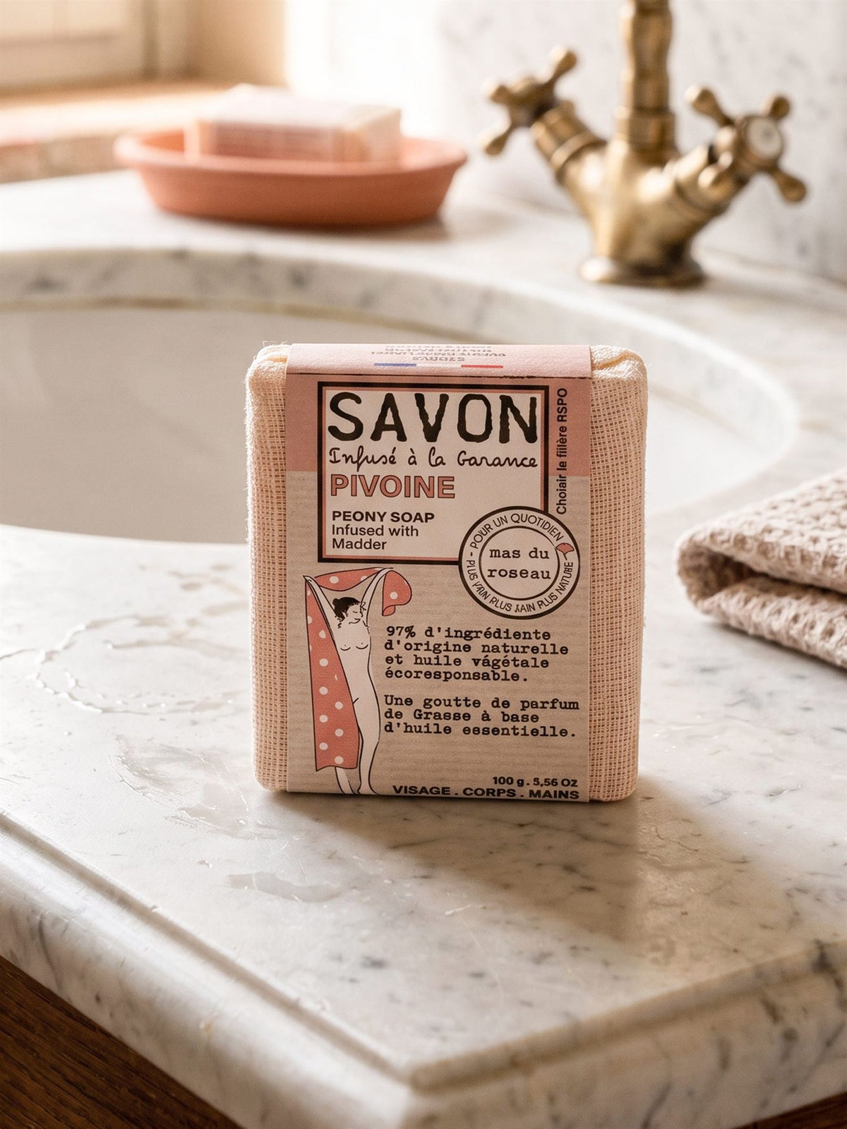 The Mia Peony Scented Herbal Soap | Şakayık Sabunu 100g