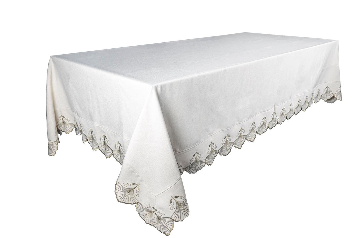 Mikasa Moor Ginko bej altın 180x280 masa örtüsü