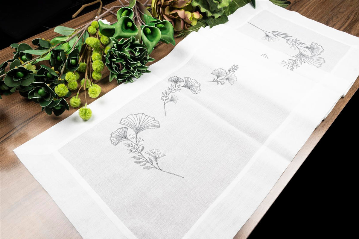 Mikasa Moor Ginko beyaz gümüş 50x170 runner