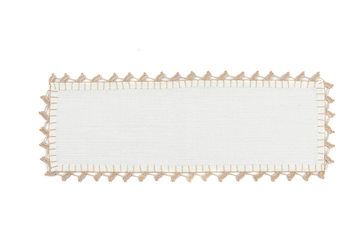 Mikasa Moor Rayna Beyaz Tepsi Örtüsü 33x11