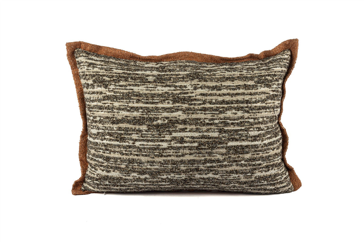 Mikasa Moor Rhea kahve turuncu fitilli yastık 35x50