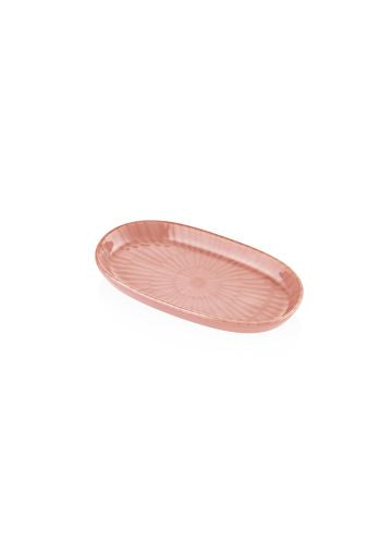 The Mia Noon Oval Servis Tabağı 2'li Set Somon 17 cm