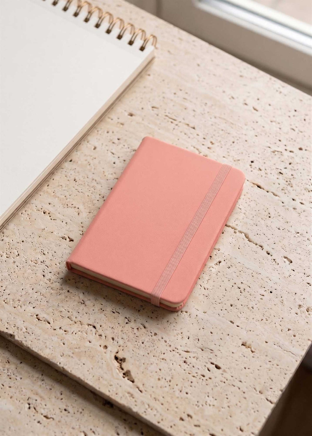 The Mia Çizgili Pembe Not Defteri A7 10 x 8 Cm