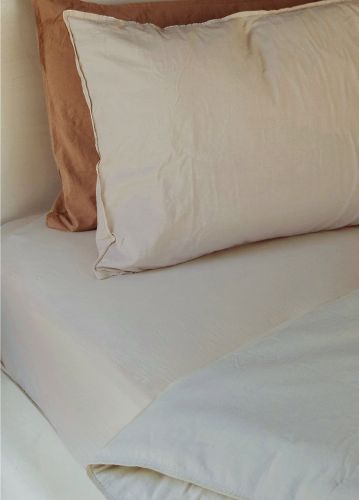 The Mia Cotta Cream Tek Kişilik Lastikli Çarşaf 200x100 Cm