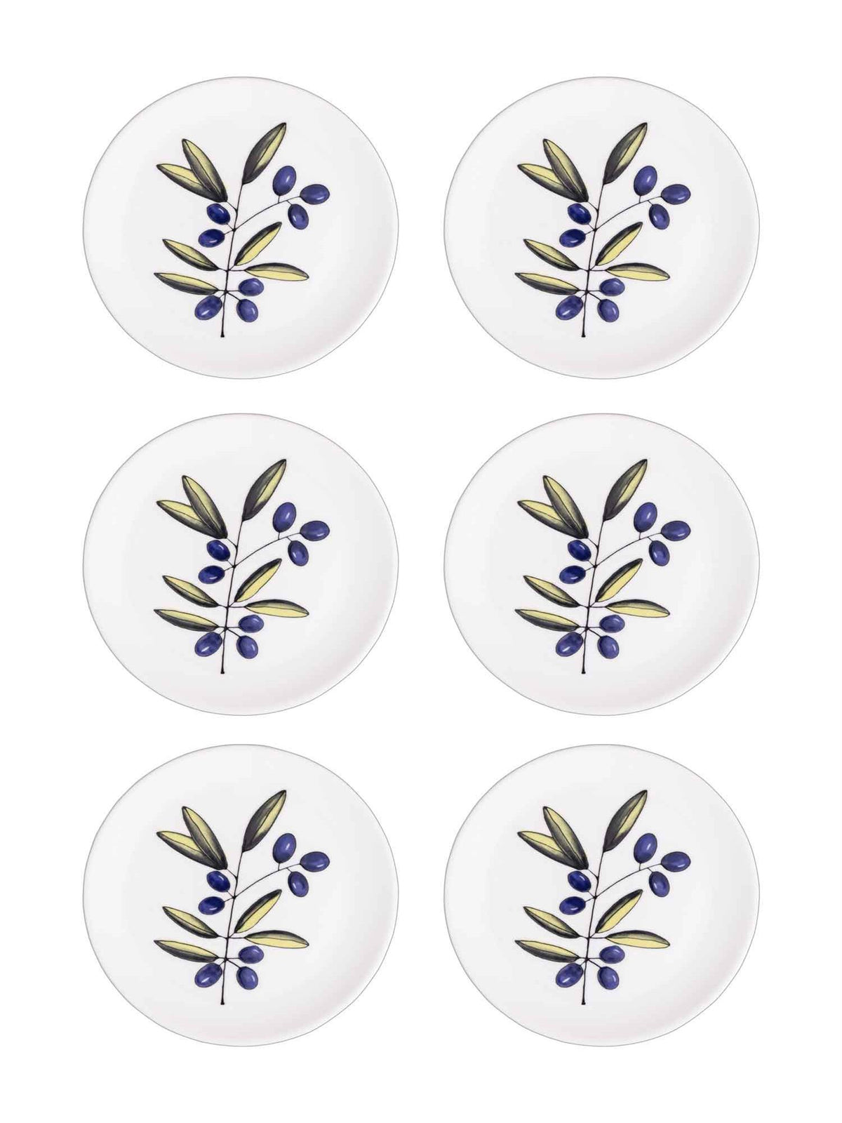 The Mia Olivos Pasta Tabağı 6'lı Set 19 cm