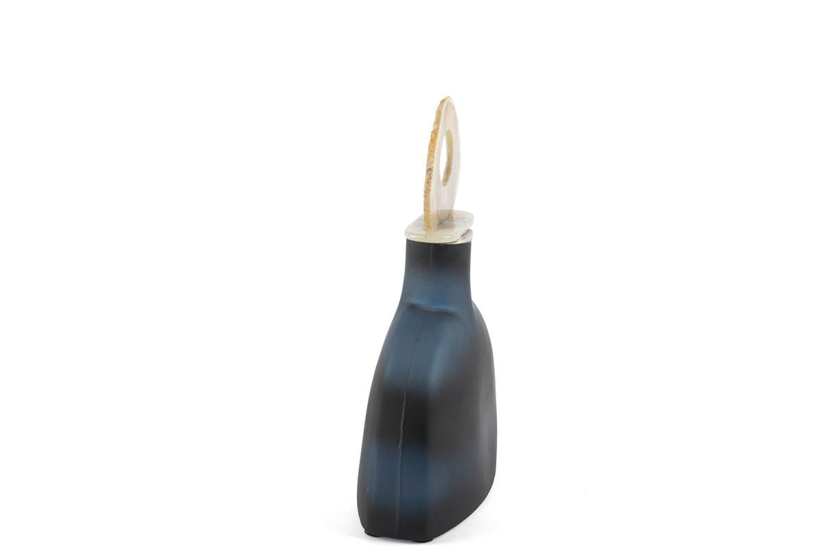 Mikasa Moor Zeolit Taşlı Lacivert Cam Dekoratif Obje 12x5x30cm