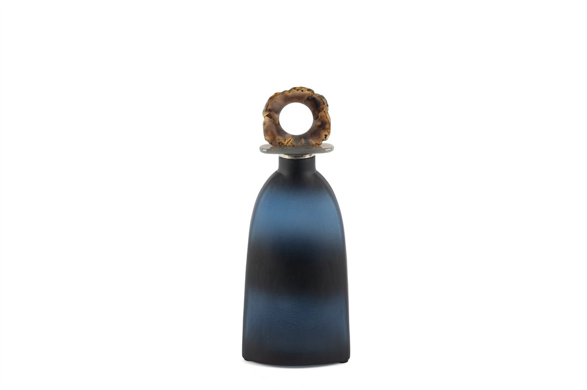 Mikasa Moor Zeolit Taşlı Lacivert Cam Dekoratif Obje 12x5x37cm