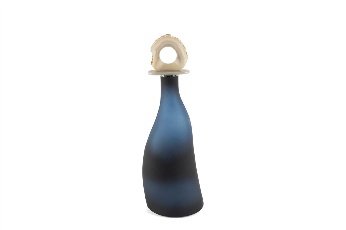 Mikasa Moor Zeolit Taşlı Lacivert Cam Dekoratif Obje 15x8x44cm