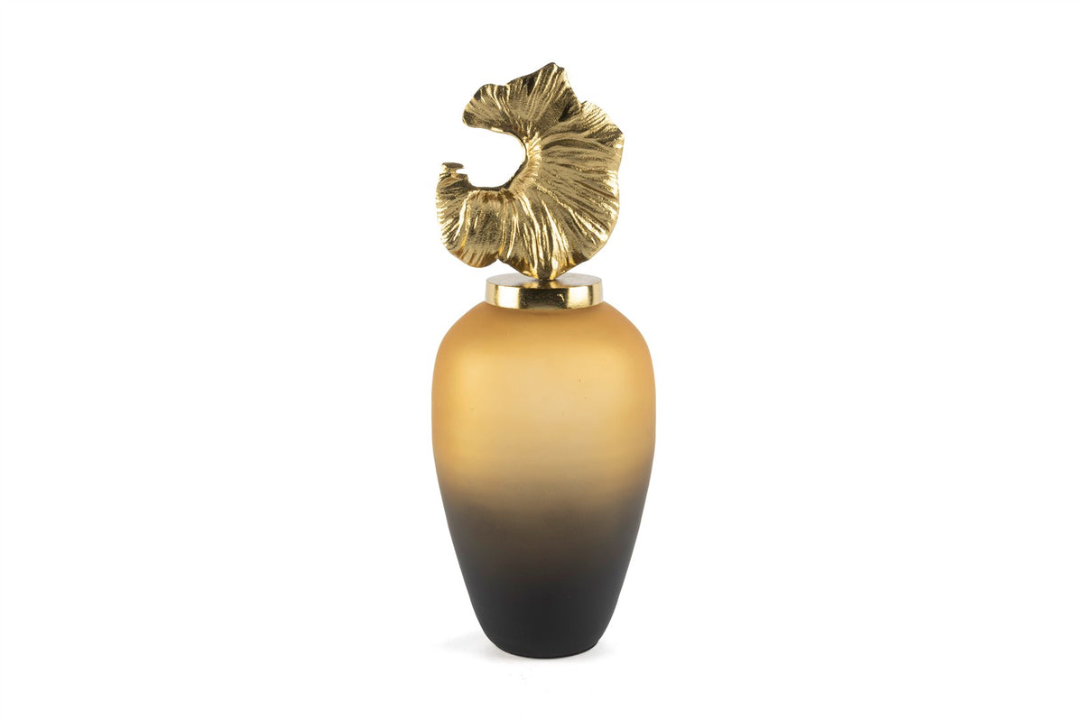 Mikasa Moor Siyah Kahve Cam Gold Başlıklı Dekoratif Obje 16x46cm