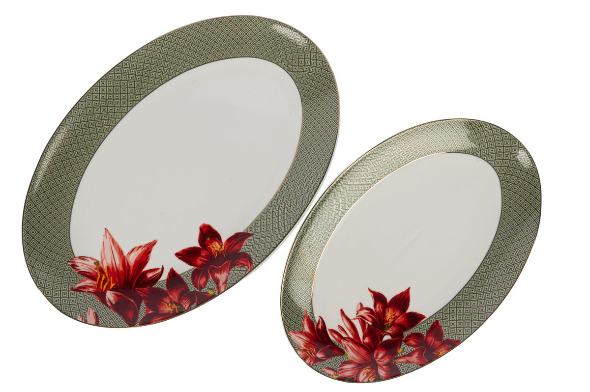 Mikasa Moor Exotic Frame 2li Servis Tabağı 25x16cm 30x20cm