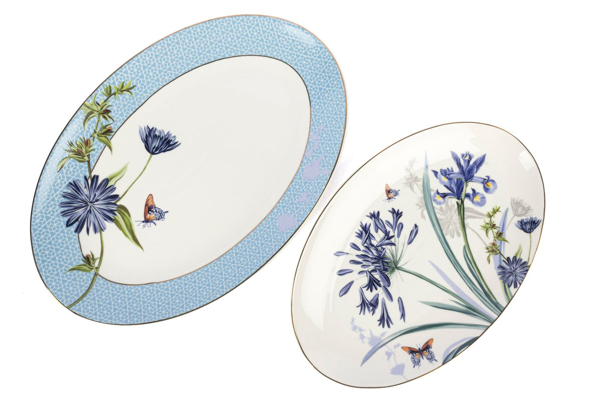 Mikasa Moor Lavender Flutter 2li Servis Tabağı 25x16cm 30x20cm