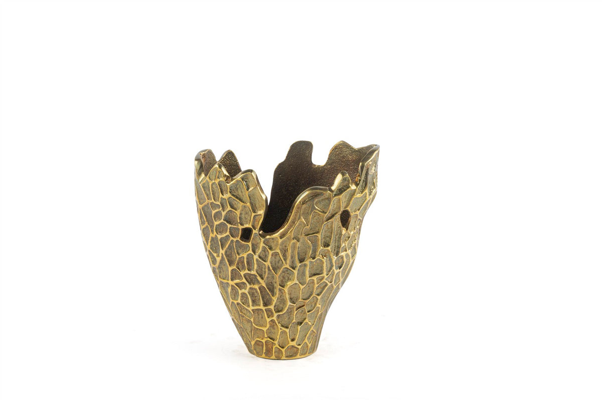Mikasa Moor Antik Gold Dokulu Vazo 11x19x23cm