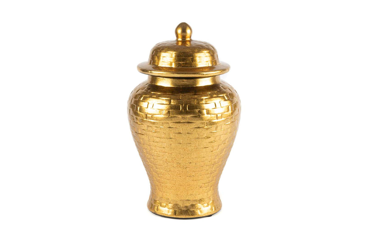 Mikasa Moor Gold Hasır Desen Kapaklı Küp 20x34cm