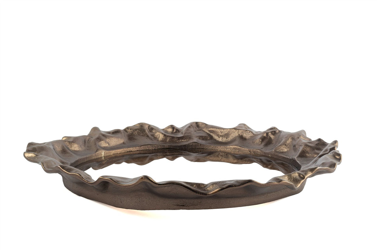 Mikasa Moor Bronz Kahve Camlı Tepsi 50x6cm
