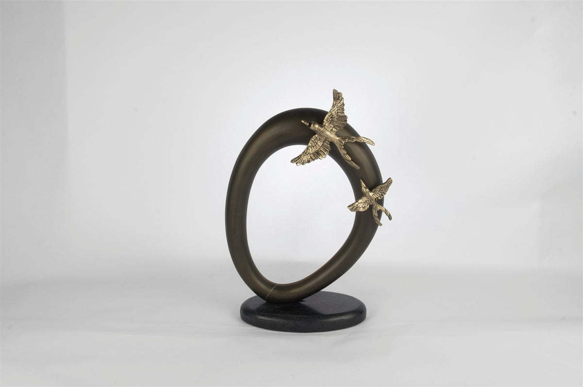 Mikasa Moor Bronz Oval Kırlangıç Obje 40cm