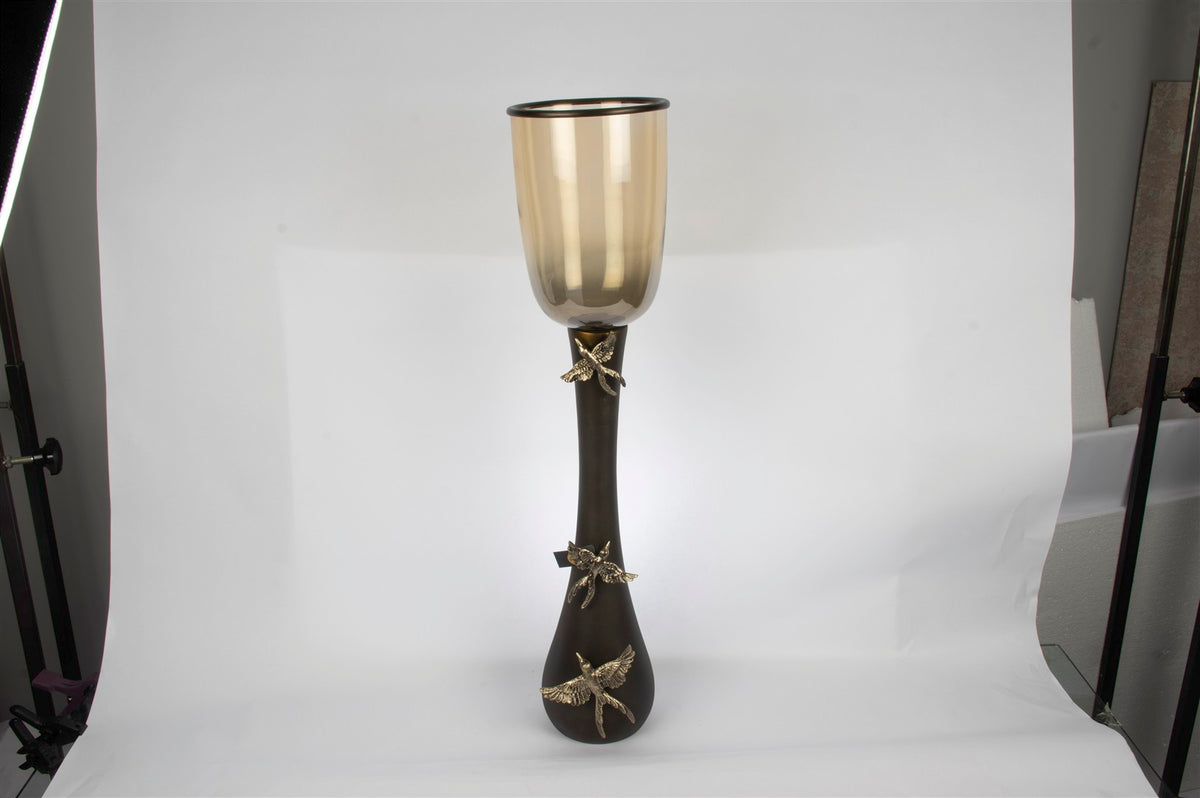Mikasa Moor Bronz Kırlangıç Uzun Mumluk 90cm