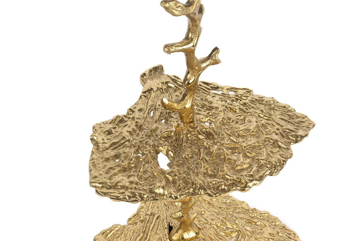 Mikasa Moor Gold İstiridyeli 2Katlı Sunum Standı 30x26x53cm