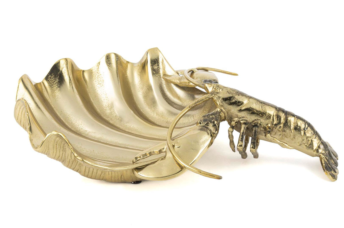 Mikasa Moor Gold Istakozlu Dekoratif Metal Tabak 60x42x15cm