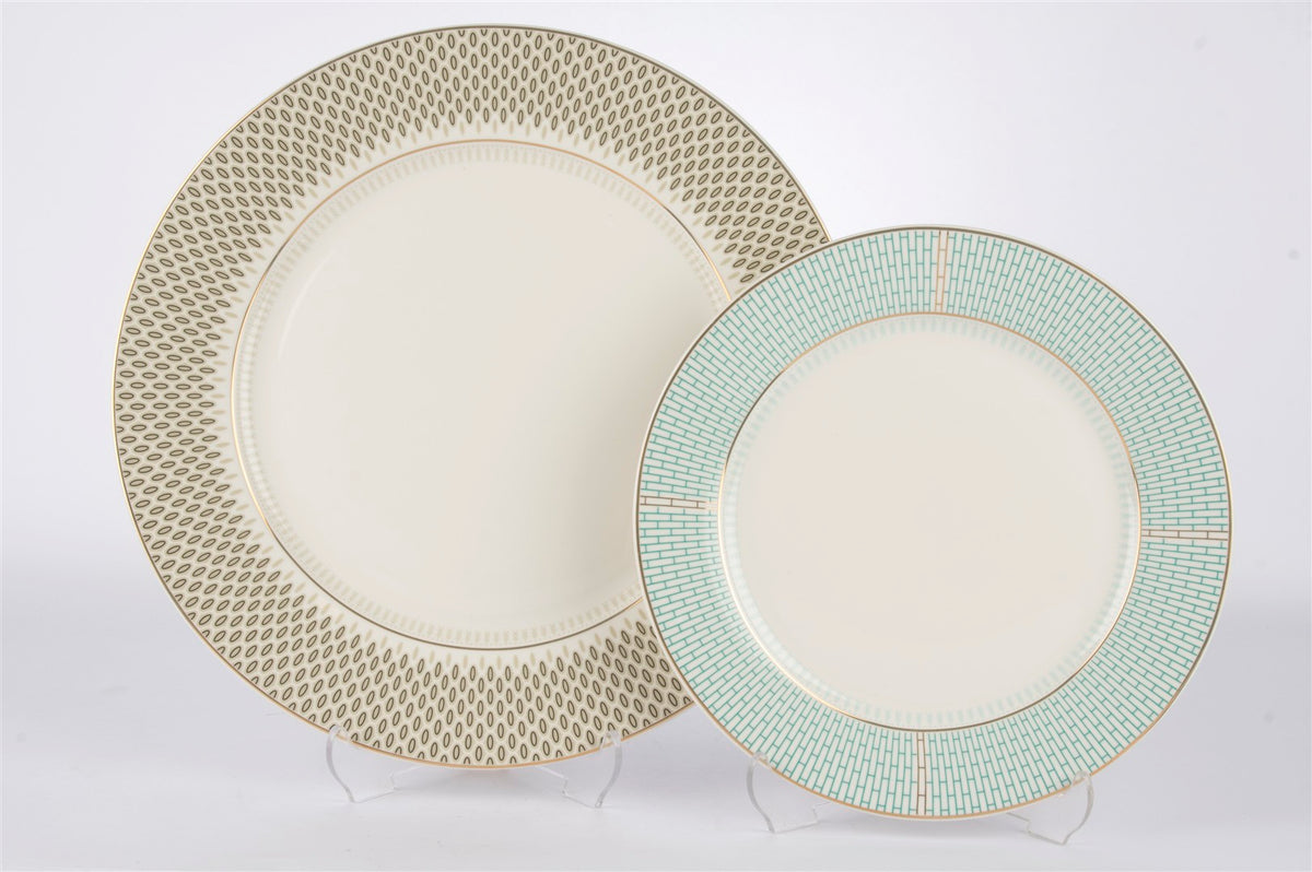 Mikasa Moor Blush Sky Yeşil 2'li Servis ve Tatlı Tabağı 27cm 20cm