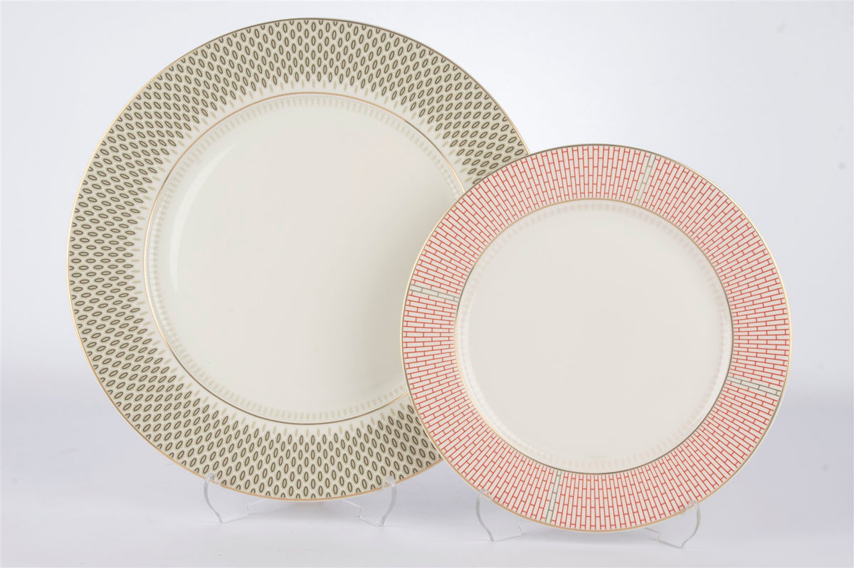 Mikasa Moor Blush Sky Pembe Servis ve Tatlı Tabağı 27cm 20cm