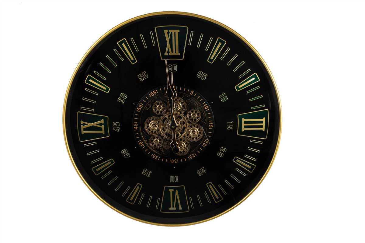Mikasa Moor Gold Siyah Zümrüt Duvar Saati 80x8cm