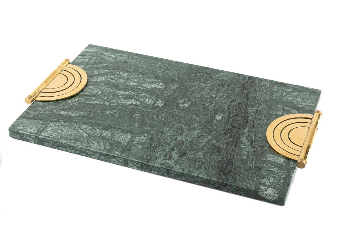 Mikasa Moor Gold Demir Büyük Yeşil Mermer Tepsi 45x22x2cm