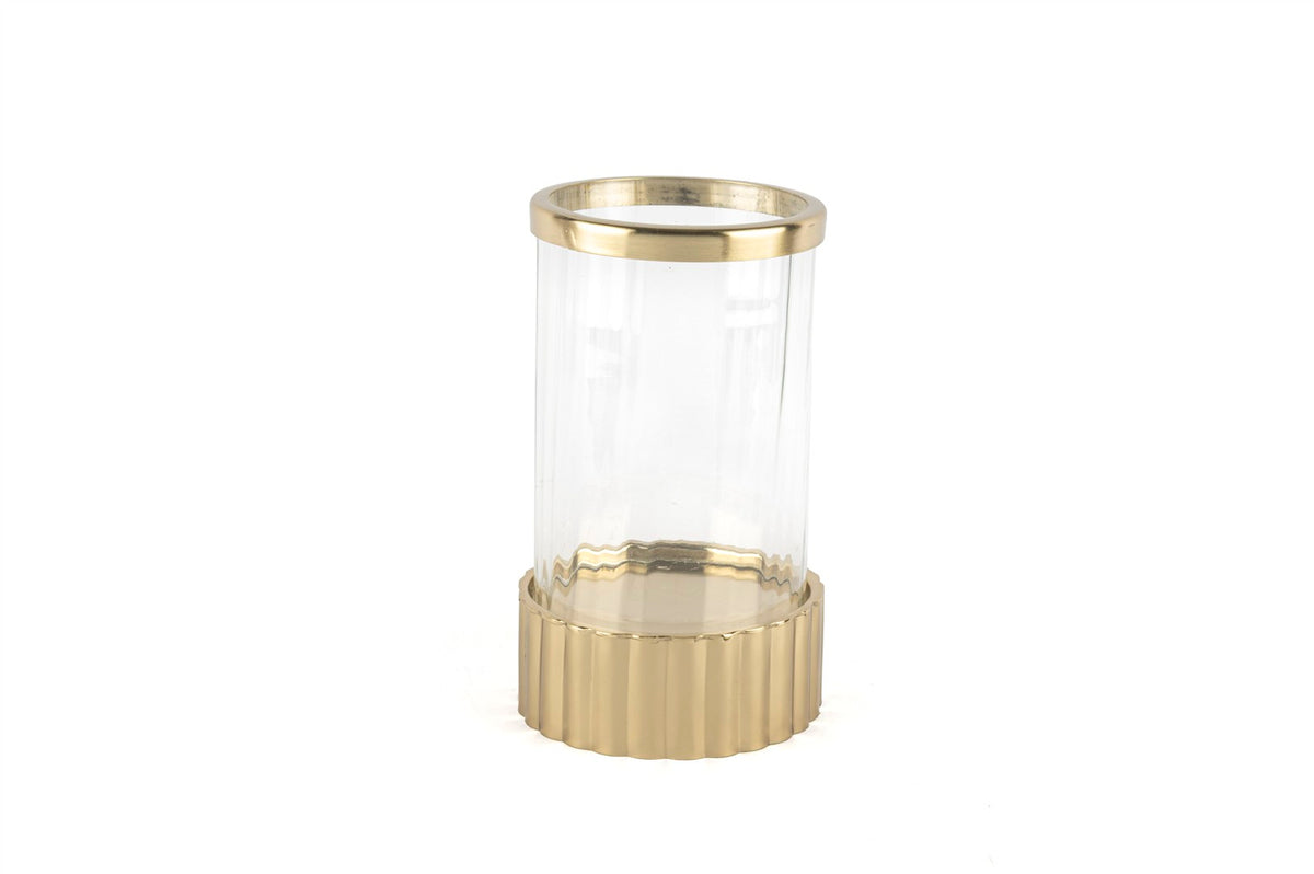 Mikasa Moor Gold Standlı Cam Mumluk 15x24cm