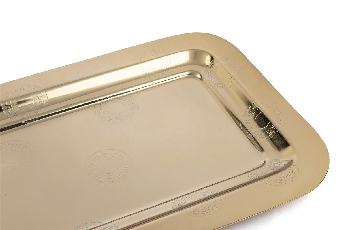 Mikasa Moor Apollyon Gold Metal Dik Kare Tepsi 38x18cm