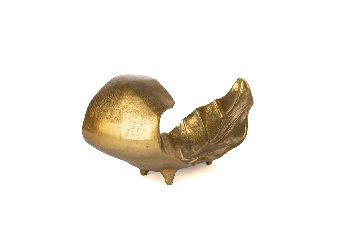 Mikasa Moor Gold Kavisli Dekoratif Yaprak Tabak 33x17cm