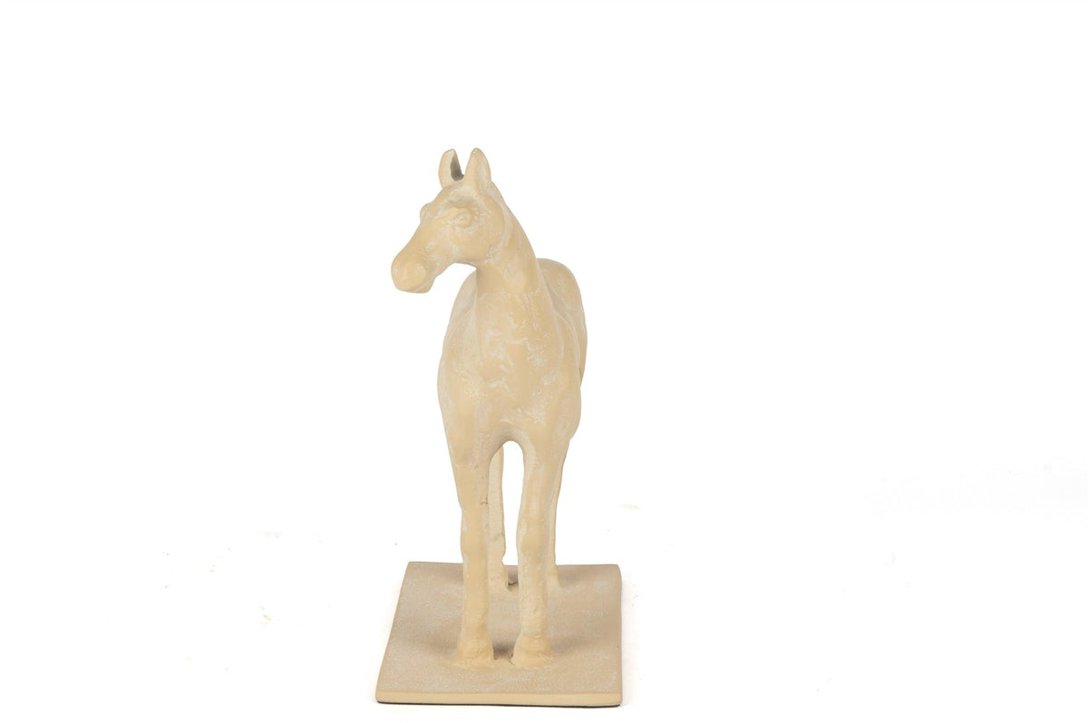 Mikasa Moor Horse Krem Alçı Dekoratif Obje 18x23cm