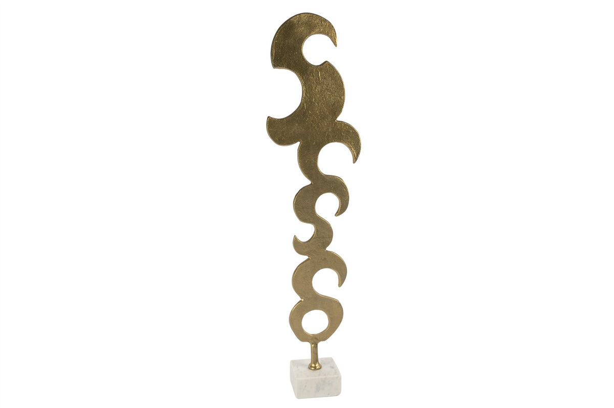 Mikasa Moor Mermer Ayaklı Gold Dekoratif Obje 87x21cm