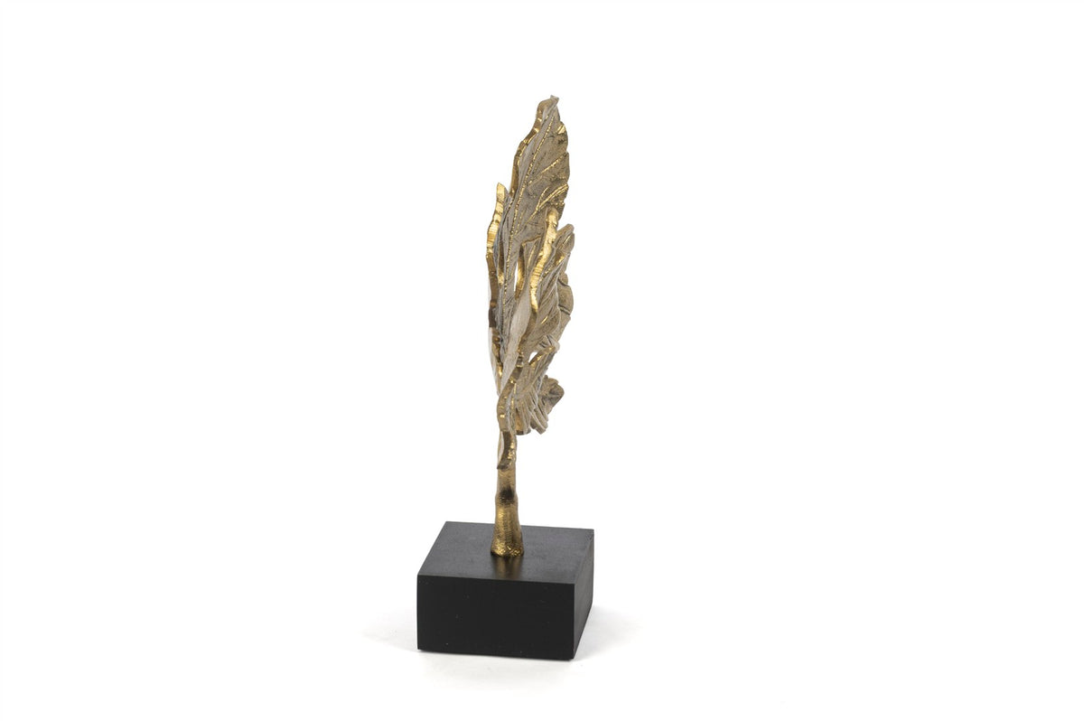 Mikasa Moor Mermer Ayaklı Gold 2li Yaprak 34x27cm