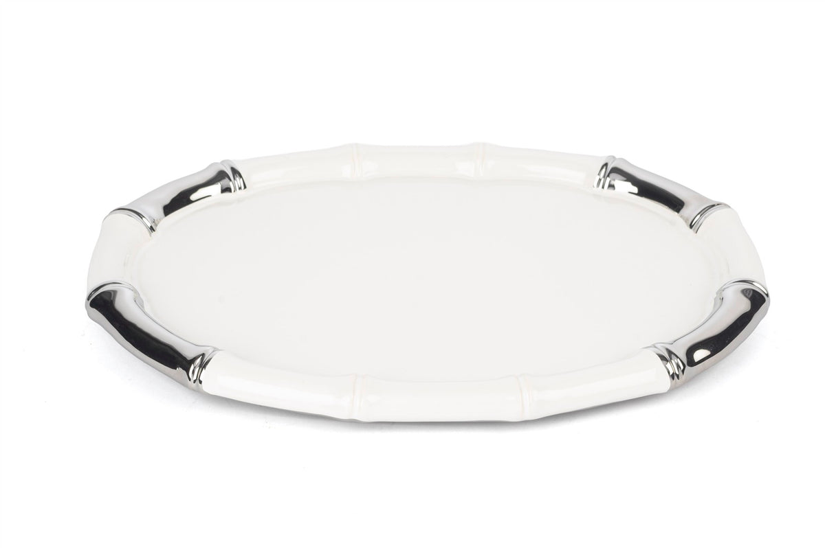 Mikasa Moor Beyaz Silver Oval Servis 37x27cm