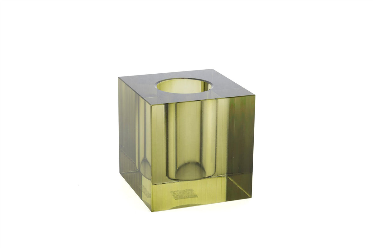Mikasa Moor Yeşil Kristal Küp Vazo 10cm