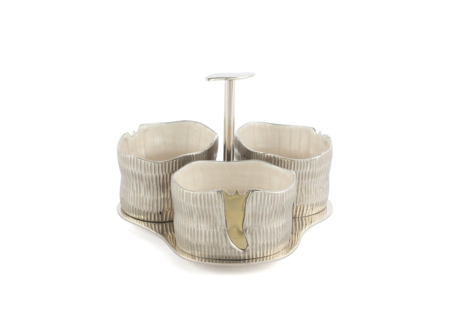 Mikasa Moor Silver 3lü Çerezlik 20x15cm