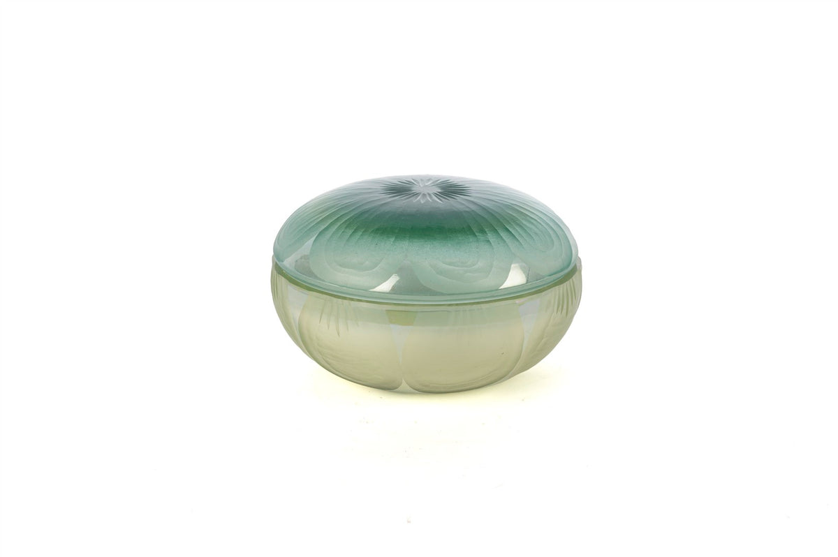 Mikasa Moor Turkuvaz Kapaklı Cam Mum 15x9cm