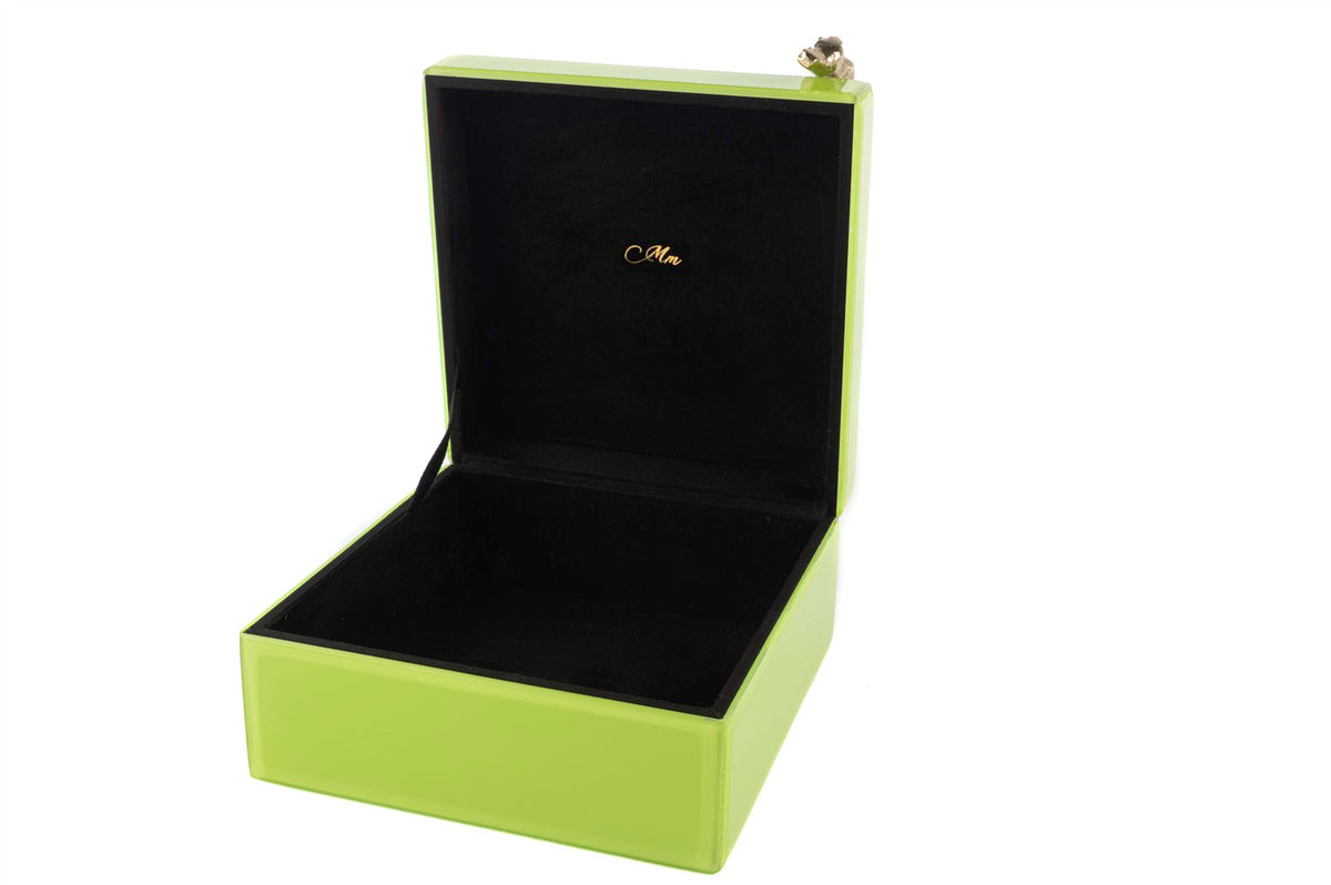 Mikasa Moor Yeşil Gold Zürafalı Cam Kutu 24x22x14cm