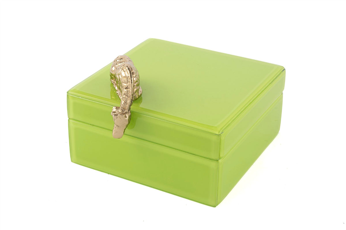 Mikasa Moor Yeşil Gold Zürafalı Cam Kutu 19x17x11cm