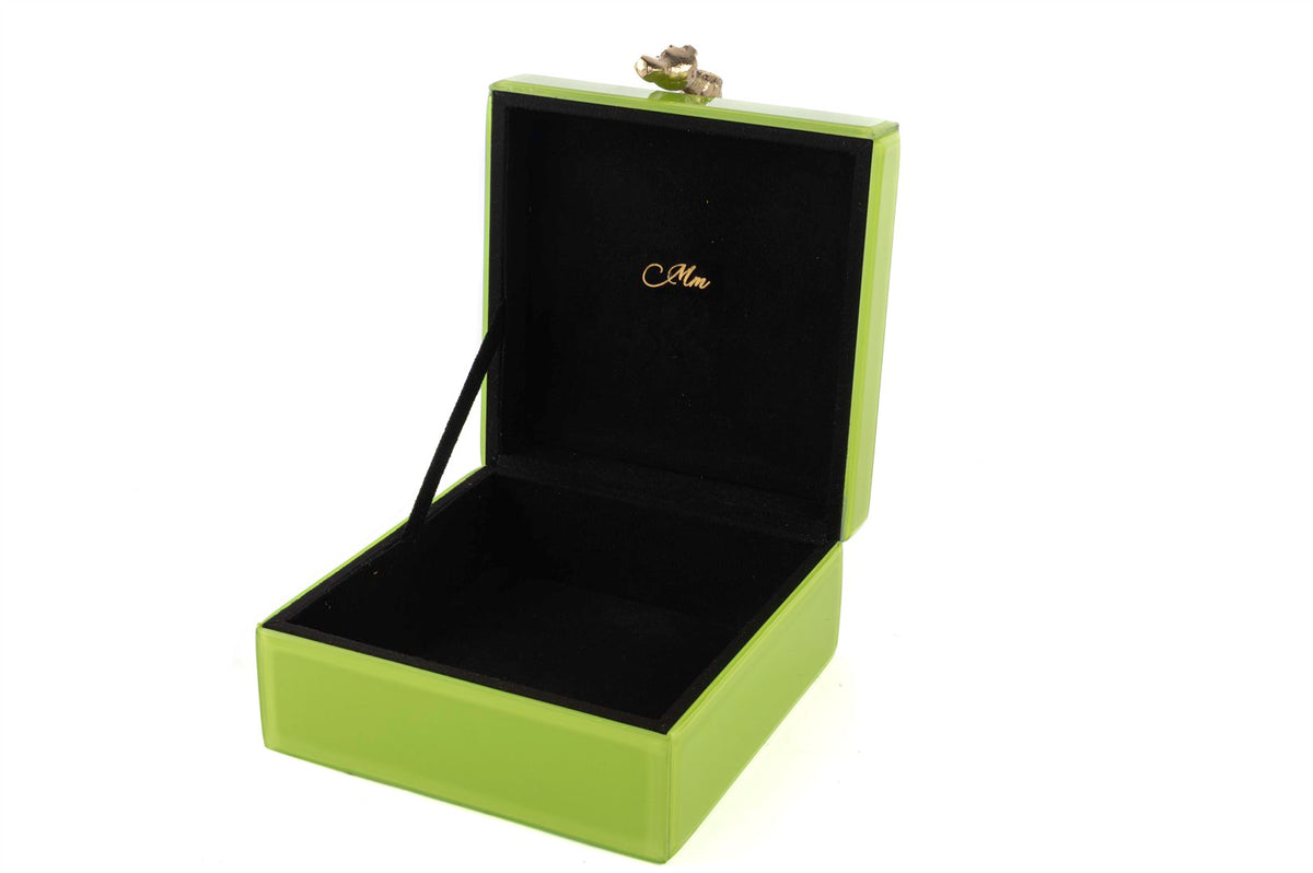 Mikasa Moor Yeşil Gold Zürafalı Cam Kutu 19x17x11cm