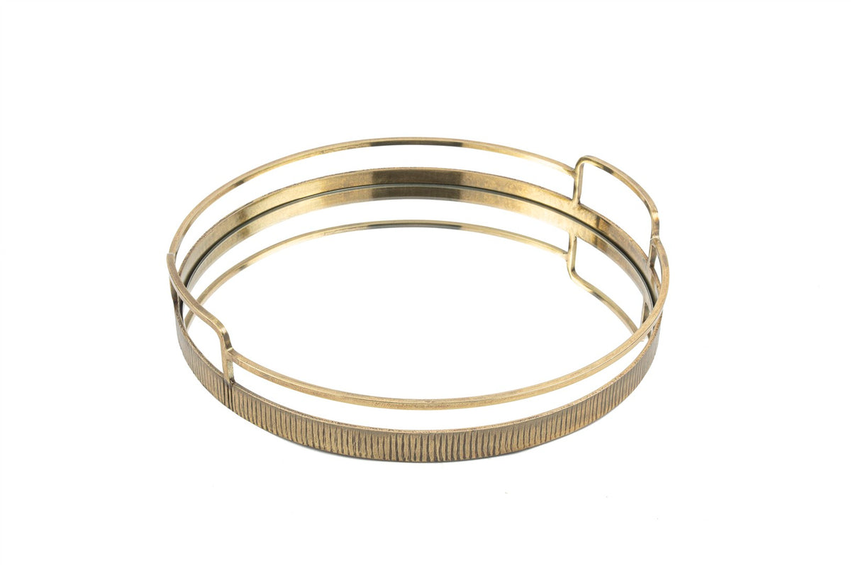 Mikasa Moor Antik Gold Aynalı Yuvarlak Tepsi 39x8cm