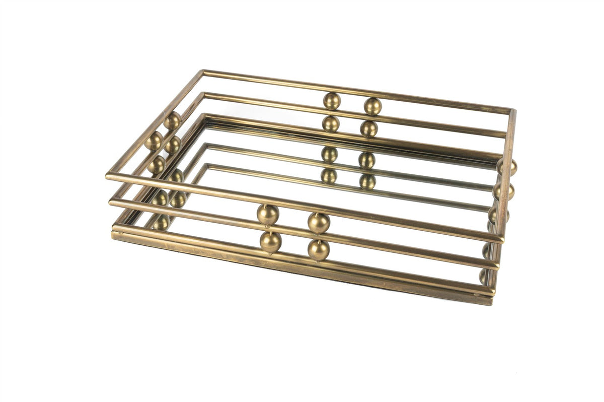 Mikasa Moor Antik Gold Kafes Aynalı Tepsi 42x30x9cm