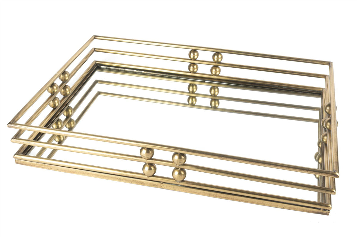 Mikasa Moor Antik Gold Kafes Aynalı Tepsi 56x40x10cm